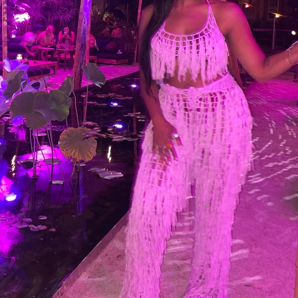 Two piece fringe set - cover up